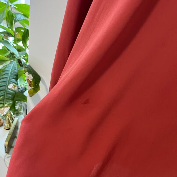 Loft Orange Long Sleeve Blouse Size Small - Picture 6 of 7